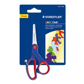 Staedtler Noris 965 Tijera Escolar De Seguridad - Agarre Ergonomico Suave - Cuchillas Romas - Longitud 14Cm
