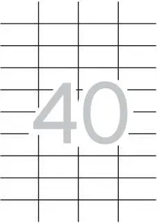 Apli Etiquetas Adhesivas 52,5X29,7mm Inkjet/Láser 40 X 100H Blancas