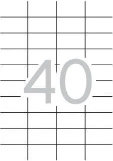Apli Etiquetas Adhesivas 52,5X29,7mm Inkjet/Láser 40 X 100H Blancas
