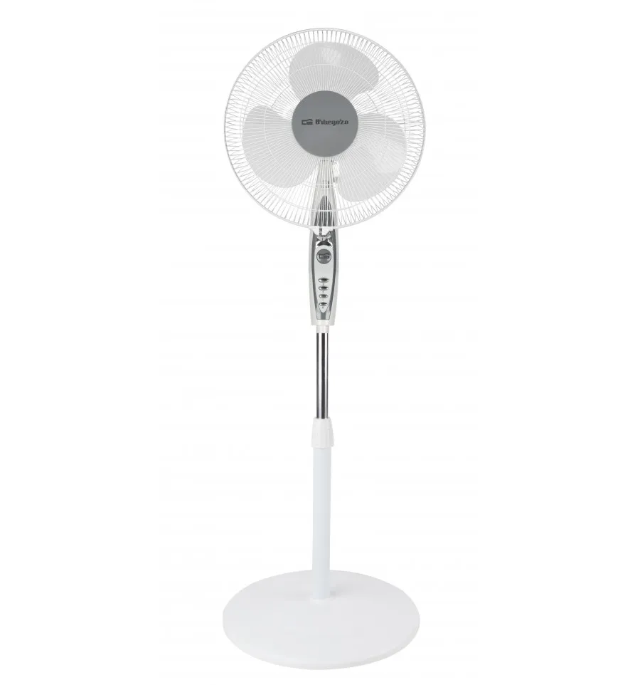 Orbegozo SF 0147 Ventilador de Pie - Potente Ventilacion de 3 Velocidades - Cabezal Oscilante y Multiorientable - Silencioso y Seguro - Altura Regulable