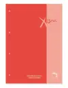 Pacsa Recambio 100H A4 Encolado 90gr 5x5 4 Taladros Recamblock Rojo