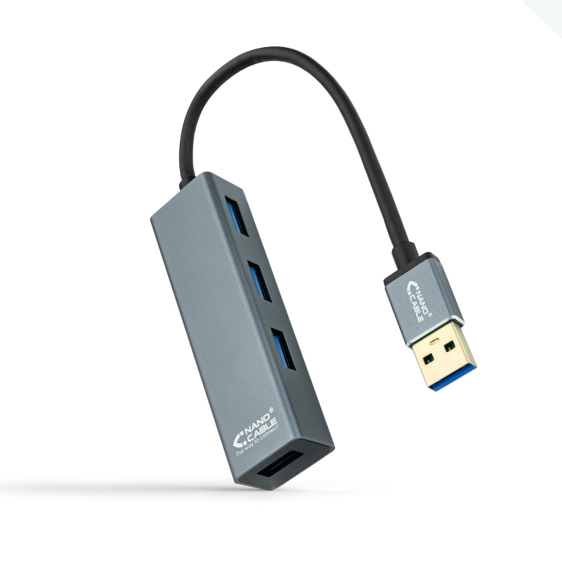 Nanocable Hub Usb 3.0 4 X Usb 3.0 10Cm. Gris
