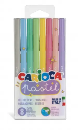Carioca Pack de 8 Rotuladores Superlavables - Punta Conica - Varios Colores