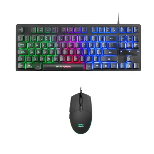 MARS GAMING Teclado TKL RGB Con Ratón 3200 DPI