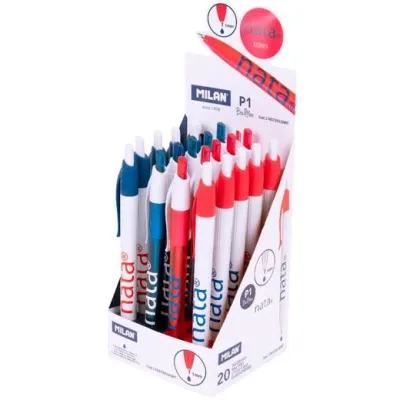 Milan Bolígrafo P1 Nata® 624 Tinta Azul - Caja Expositora 20 Unidades