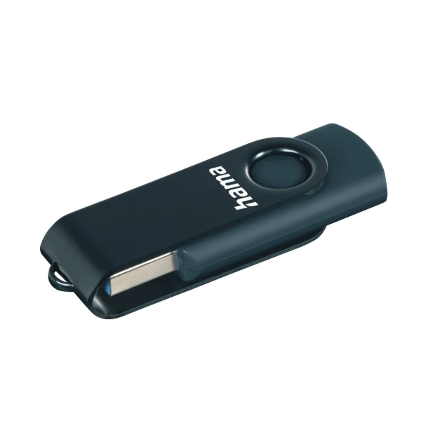 Hama Rotate Memoria Pendrive Usb 3.0 - 128Gb De Capacidad - 90Mb/S De Transferencia - Tapa Giratoria - Cuerpo Metalico - Color Azul