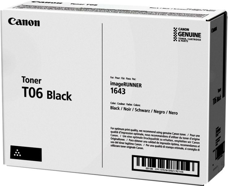 Canon T06 Negro Cartucho De Toner Original - 3526C002