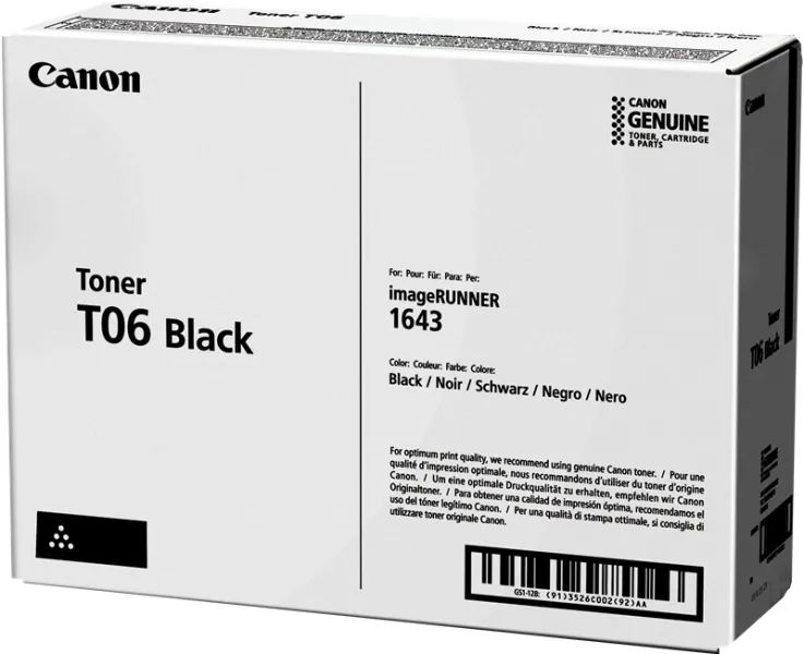 Canon T06 Negro Cartucho De Toner Original - 3526C002