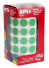 Apli Gomets Redondos 10,5mm Verde - 5192 Unidades en Rollo