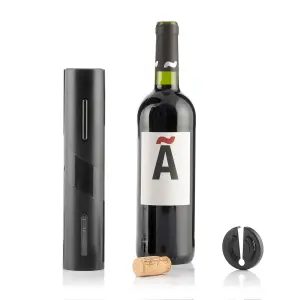 InnovaGoods Corkbot Sacacorchos Eléctrico Ergonomico ABS Acero Negro
