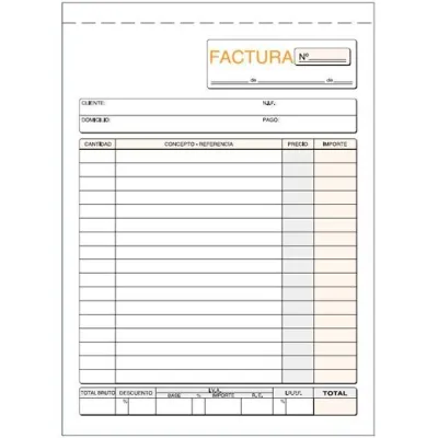 Loan Talonario Facturas Cuarto Natural Duplicado Autocopia