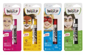 Carioca Mask Up Pack de 12 Blisters de Colores Brillantes para la Piel - Lavables y Mezclables