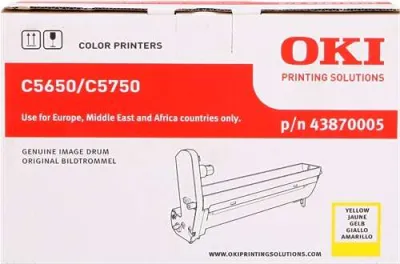 Oki C5650/C5750 Tambor de Imagen Original Amarillo - 43870005