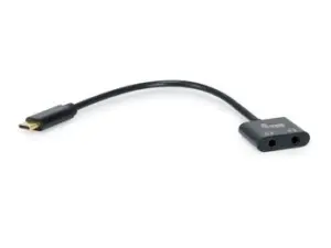 EQUIP Adaptador USB-C a Audio DAC 2 Jack 3.5mm Hembra