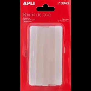 Apli Barras De Cola Transparentes Ø11mm X 10cm - Paquete De 10 Unidades