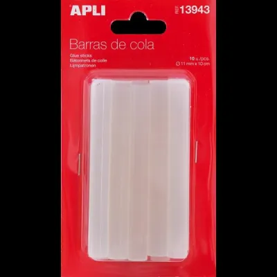 Apli Barras De Cola Transparentes Ø11mm X 10cm - Paquete De 10 Unidades