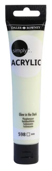 Daler-Rowney Simply Pintura Acrílica Fosforescente 75ml Brilla en la Oscuridad