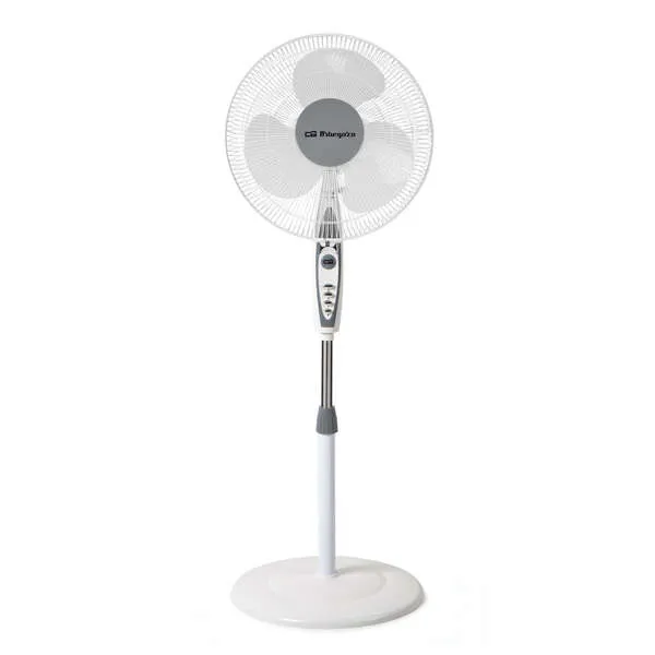 Orbegozo Sf 0147 Ventilador De Pie - Potente Ventilacion De 3 Velocidades - Cabezal Oscilante Y Multiorientable - Silencioso Y Seguro - Altura Regulable