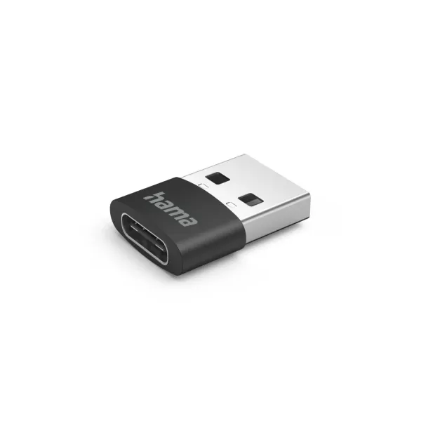 Hama Pack de 3 Adaptadores USB-A Macho a USB-C Macho, 480 Mbit/s, Negro