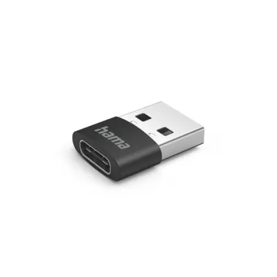 Hama Pack de 3 Adaptadores USB-A Macho a USB-C Macho, 480 Mbit/s, Negro