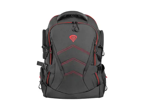Genesis Pallad 550 Mochila Negra y Roja de 43,9 cm (17.3")