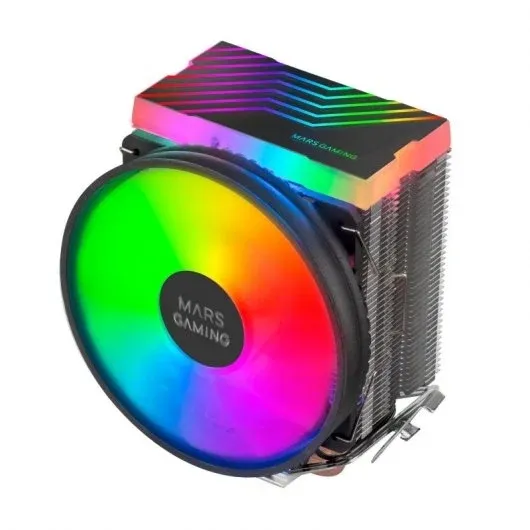 Mars Gaming MCPU33 Ventilador CPU Black Dual FRGB 110mm PWM 3 Heatpipes TDP 140W