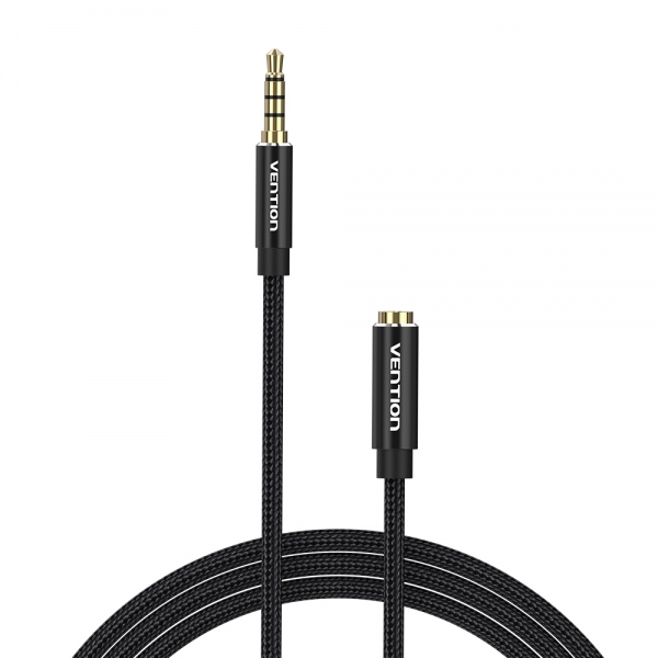 Vention Cable Estereo Jack 3.5 Macho A Jack 3.5 Hembra - 3M - Color Negro