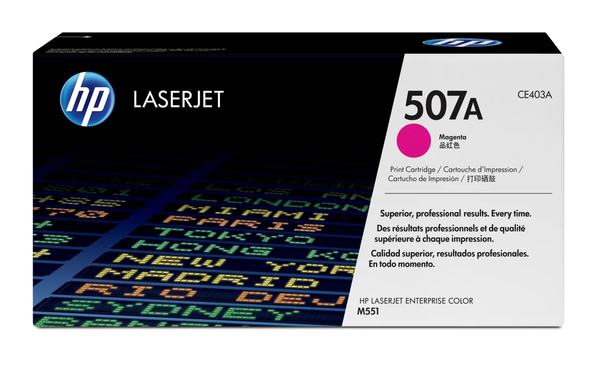 HP CE403A Cartucho de Tóner Original Magenta 507A