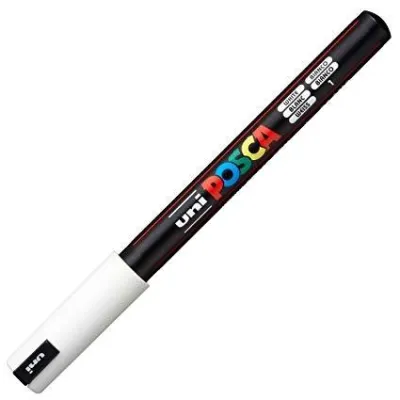 Posca Pc-1Mr Marcador Extrafino 0.7Mm Blanco - Calidad Profesional