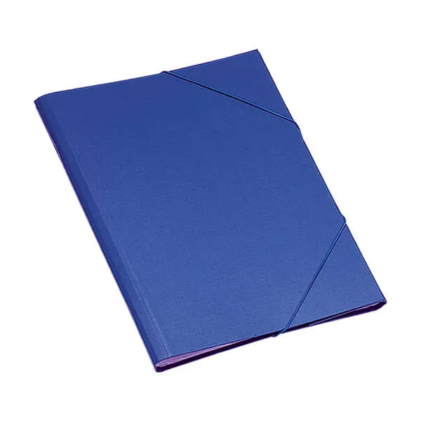Dohe Carpeta Clasificadora 12 Departamentos - Formato Folio - Carton Plastificado - Cierre Con Gomas - Color Azul
