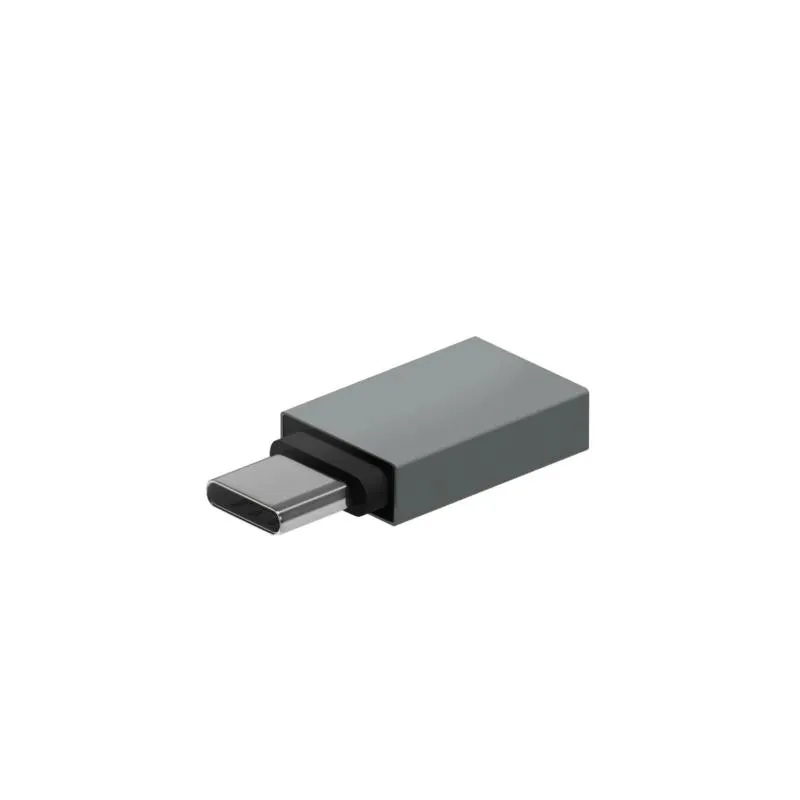 Aisens Mini Adaptador Aluminio USB 3.2 Gen 1 3A Tipo USB-C Gris