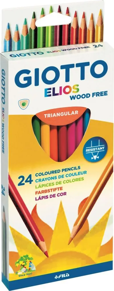 Giotto Lápices De Colores Elios 24 Ud - Libre De Madera