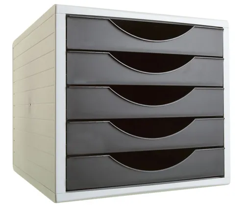 Archivo 2000 Módulo Archivotec 5 Cajones Válido Para Formato Din A4, Fólio Y Subcarpeta 340X270X260 Mm Negro