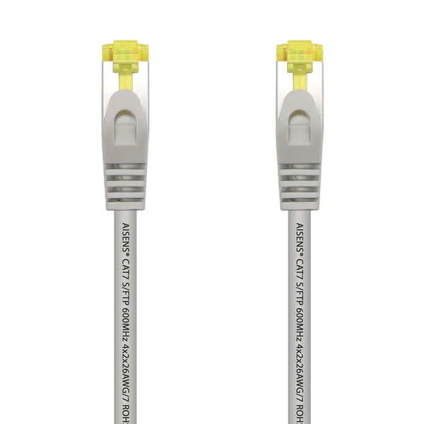 Aisens Cable de Red Latiguillo RJ45 LSZH Cat.7 600 Mhz S/FTP PIMF AWG26 - 10M - Color Gris