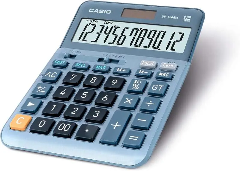 Casio Calculadora de Oficina Sobremesa Azul DF-120EM