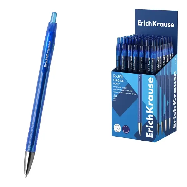 ErichKrause R-301 Gel Matic Bolígrafo Retráctil 0.5mm Punta Azul