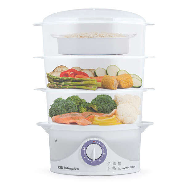 Orbegozo Co 4015 Vaporera Multifuncional - Cocina Saludable Y Completa En Un Solo Equipo - Temporizador De 60 Minutos - Capacidad De 9 Litros - Libre De Bisfenol A - Potencia De 800W