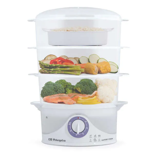 Orbegozo Co 4015 Vaporera Multifuncional - Cocina Saludable Y Completa En Un Solo Equipo - Temporizador De 60 Minutos - Capacidad De 9 Litros - Libre De Bisfenol A - Potencia De 800W