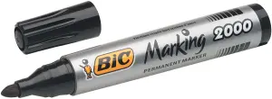 Bic Marking 2000 Ecolutions Rotulador Permanente Negro - Tinta Base Alcohol, Secado Rápido