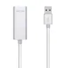 Aisens Conversor USB 3.0 a Ethernet Gigabit 10/100/1000 Mbps 15cm Plata