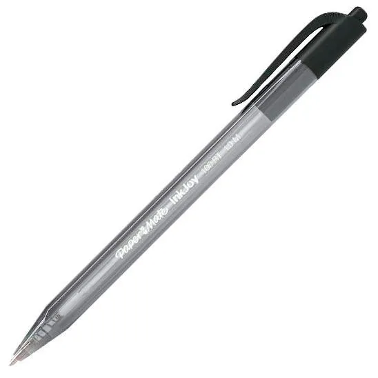 Paper Mate InkJoy 100 Bolígrafo Retráctil Triangular Negro - 20 Unidades