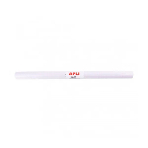 Apli Rollo De Polipropileno Transparente 3X0.50M 50 Micras - Adhesivo Reposicionable - Sistema Easy Peel - Cuadricula De Precision - Alta Resistencia A Arañazos Y Roturas - No Amarillea
