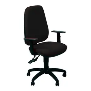 Unisit Silla Administrativa Sincro Tete con Reposabrazos Ajustables Negra