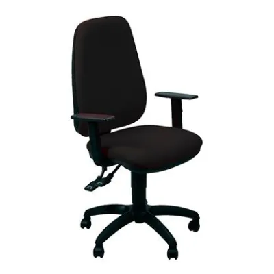 Unisit Silla Administrativa Sincro Tete con Reposabrazos Ajustables Negra