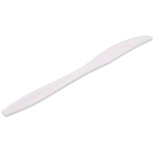 Cuchillo Grande Reutilizable 16,5Cm Pack De 20 Blanco