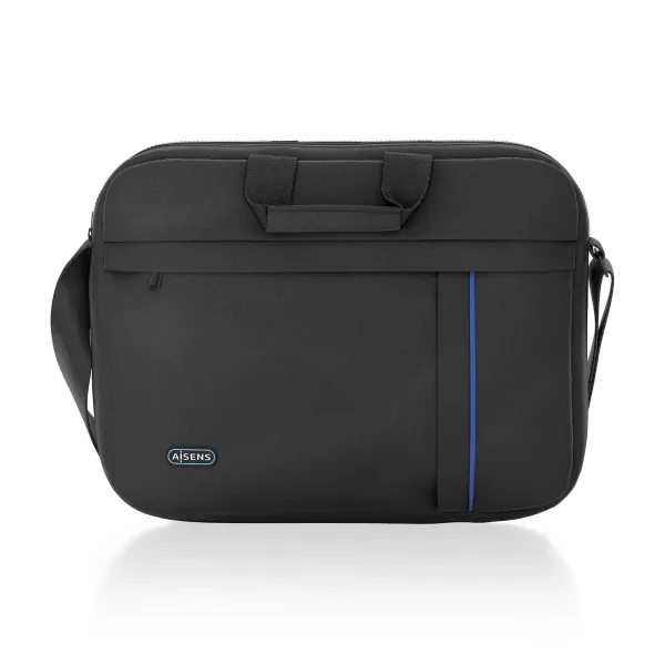Aisens Maletin Para Portatil 15,6" - Acolchado Fino - Bolsillo Frontal Con Cremallera - Material Resistente - Color Negro
