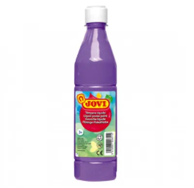 Jovi Tempera Paint 500ml Violeta - Base Agua, Alto Poder Cubriente, Secado Rápido