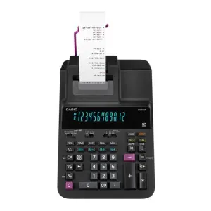 Casio Calculadora Con Impresora DR-200R-BK 12 Dígitos Negra