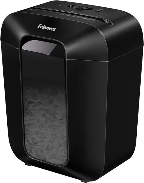 Fellowes Lx50 Destructora De Papel Manual Corte En Particulas P-4 - Destruye Hasta 9 Hojas A La Vez - Capacidad De La Papelera 17L - Color Negro