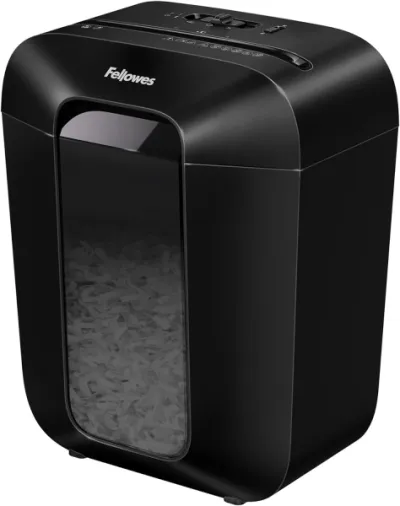 Fellowes LX50 Destructora de Papel Manual P-4, Corte en Partículas, 9 Hojas, 17L, Negro